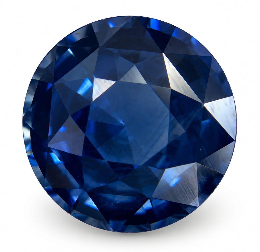 Szafir 3,65 ct, zielony, szlif okrągły