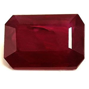 Rubin 1,06 ct, czerwony, szlif szmaragdowy