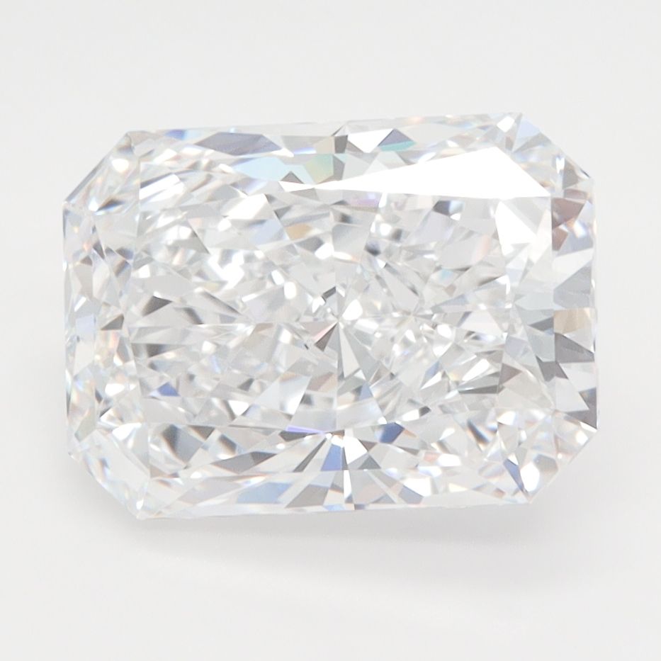 3.32-carat radiant diamond with D color, null cut, and VVS2 clarity.