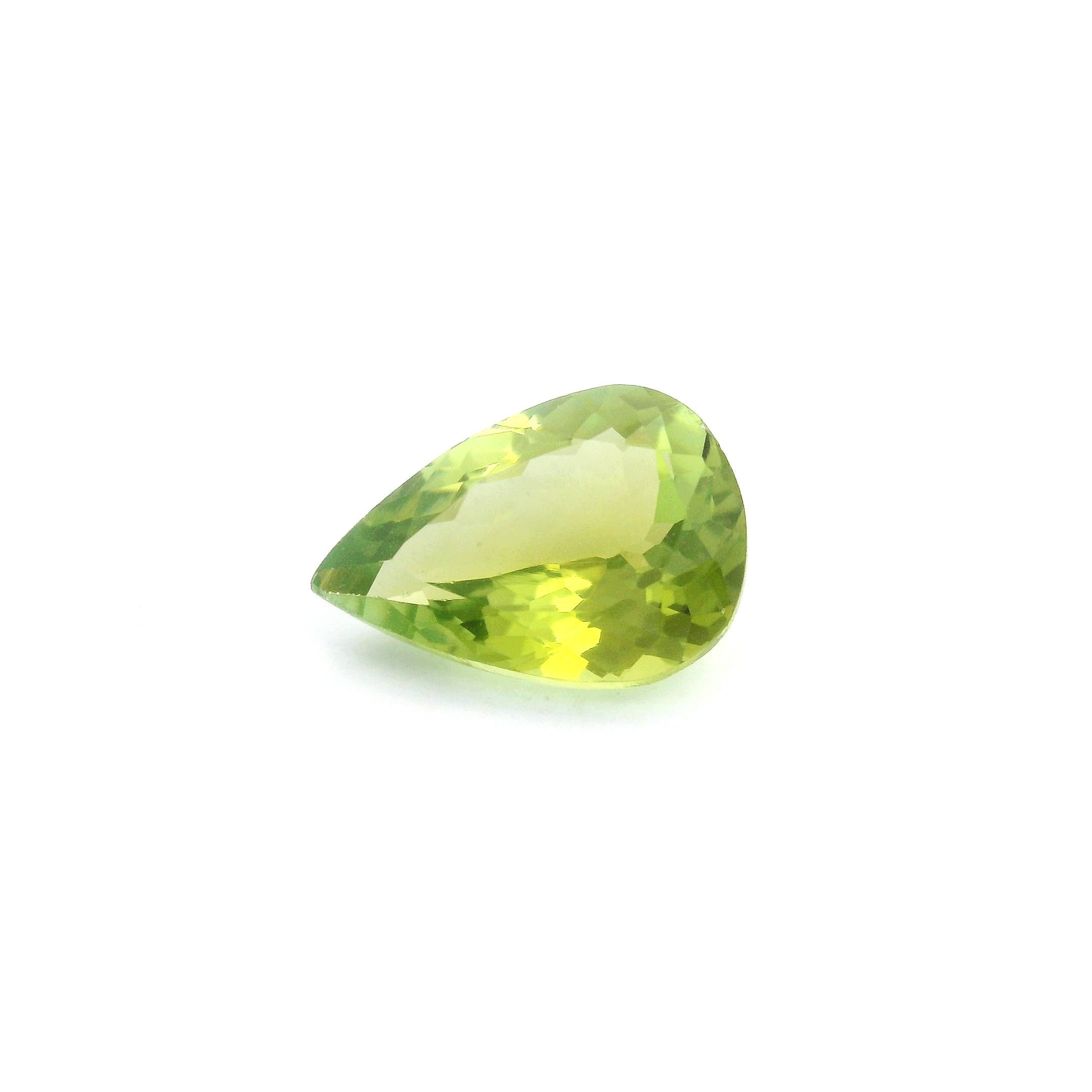 Turmalin 1,75 ct, zielony, szlif gruszka