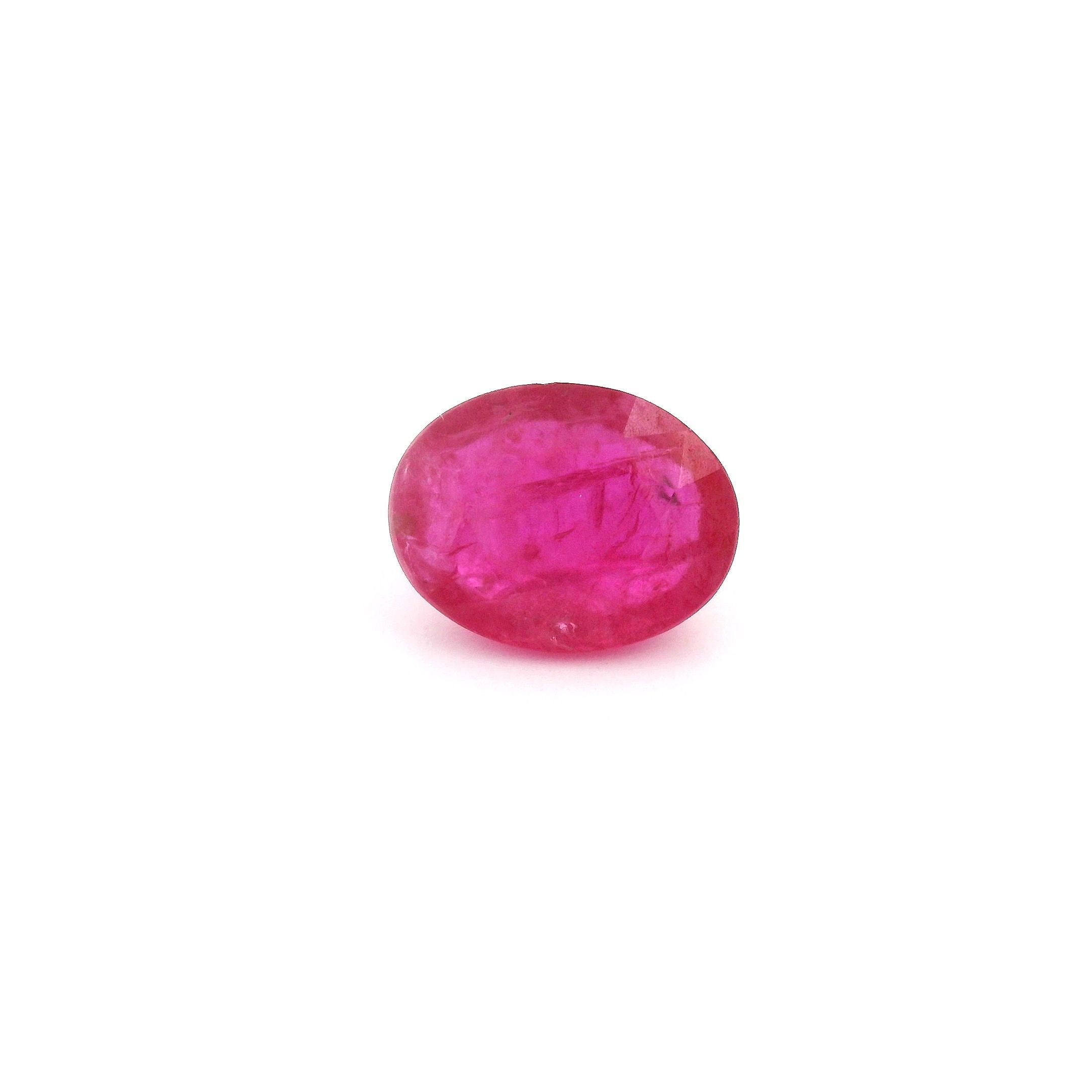 RUBY FACETED 1.53ct RED Medium intense MI MOZAMBIQUE HEATED