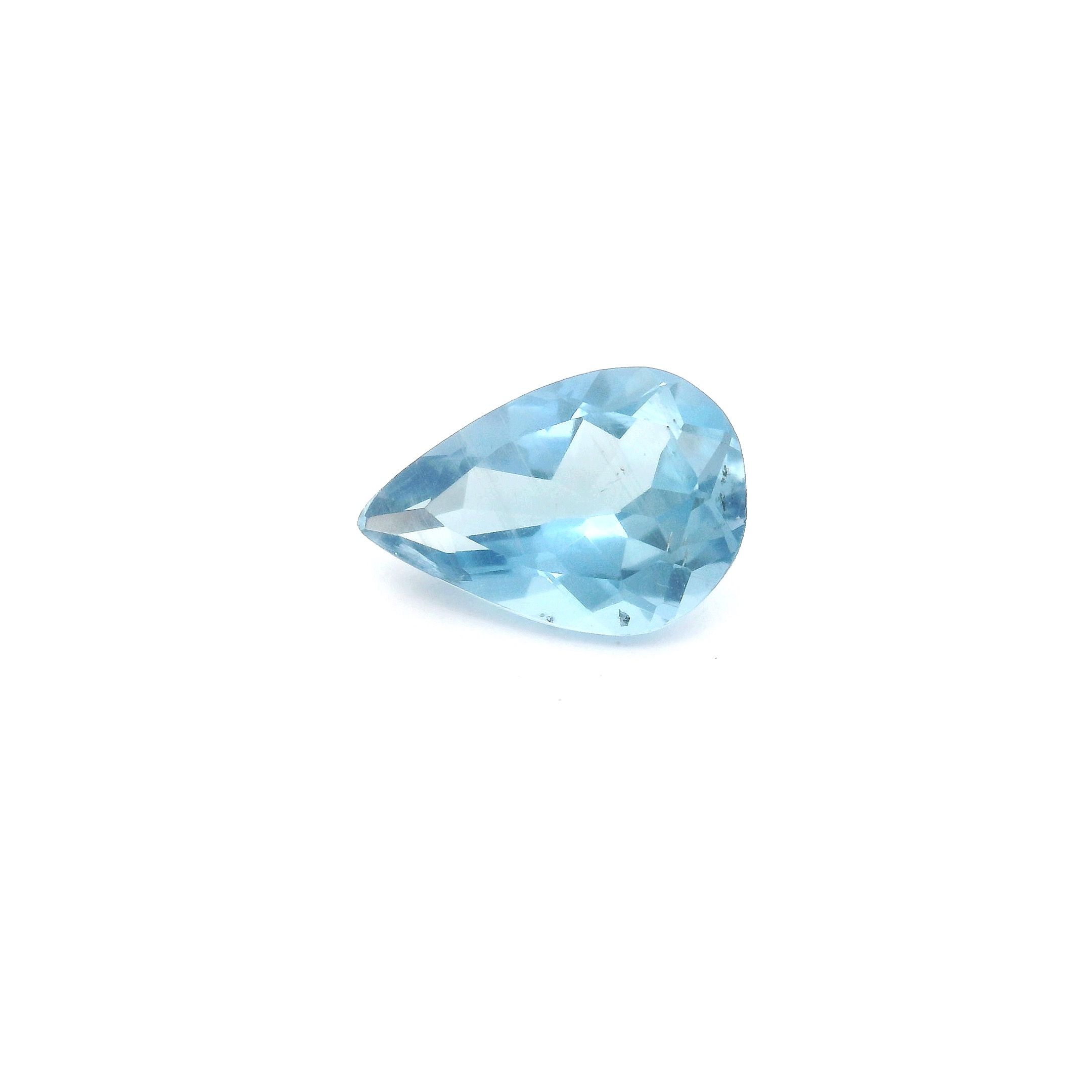 AQUAMARINE FACETED 1.04ct BLUE Medium EC BRAZIL HEATED