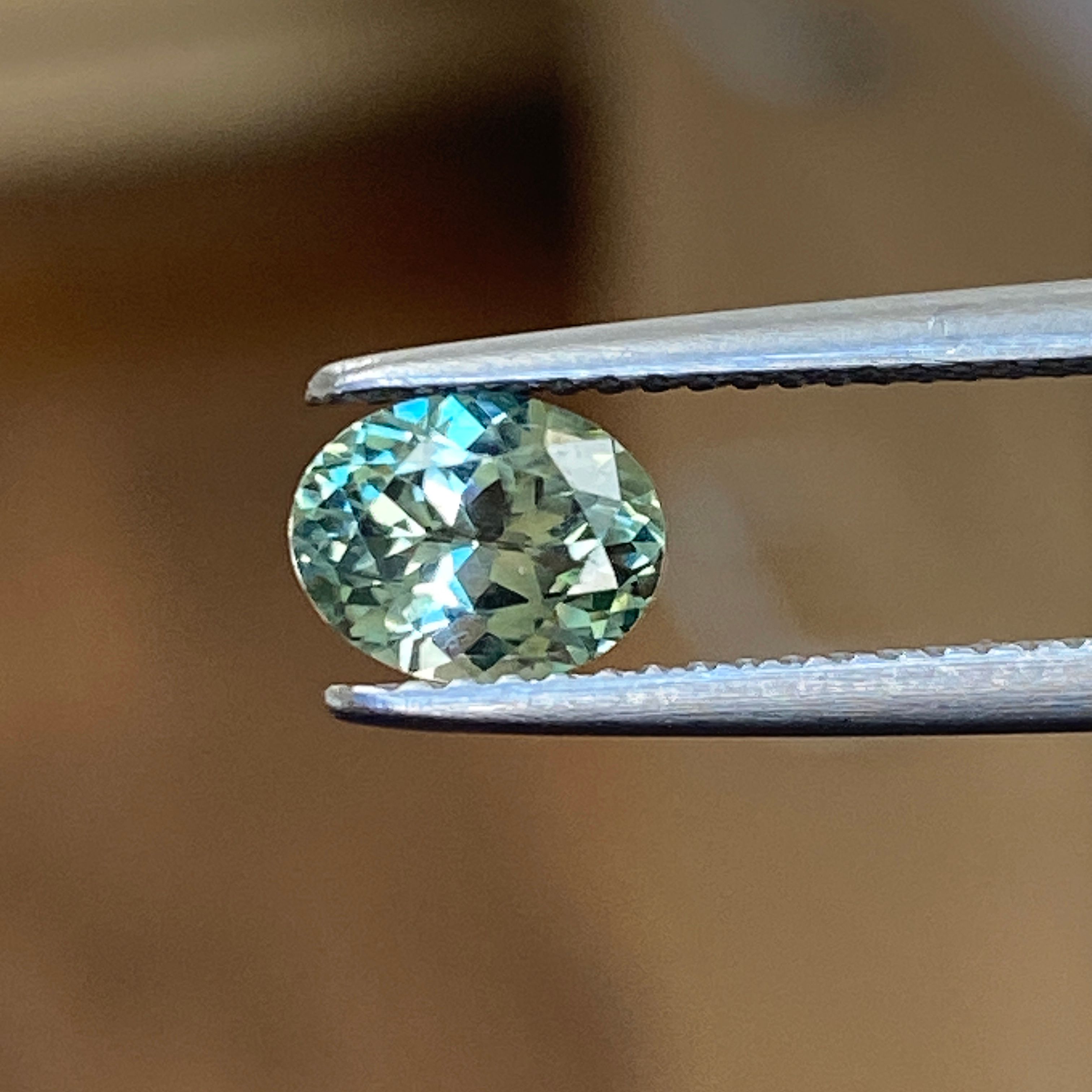 SAPPHIRE FACETED 0.95ct GREEN Green EC UNITEDSTATES HEATED
