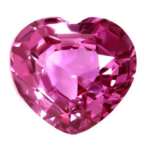 Szafir 2,96 ct, różowy, szlif serce