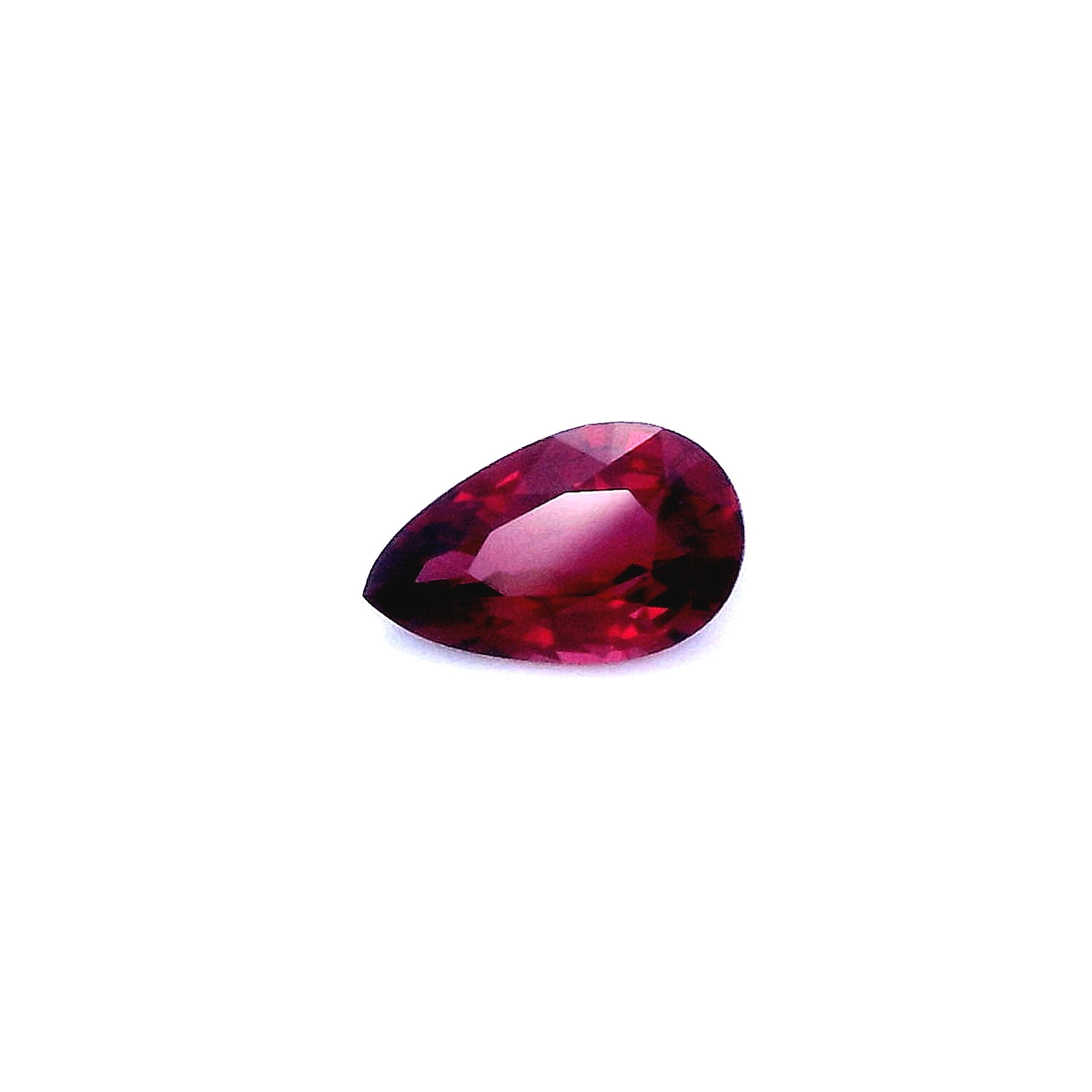 0.66 ct Pear ruby