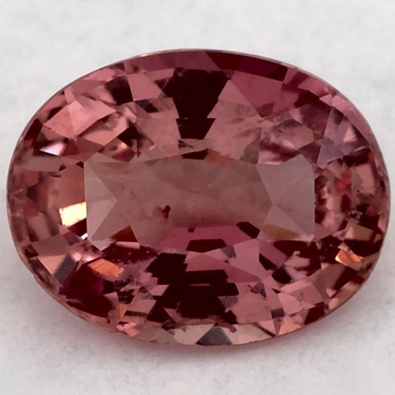 Szafir 1,03 ct, różowy, szlif owalny