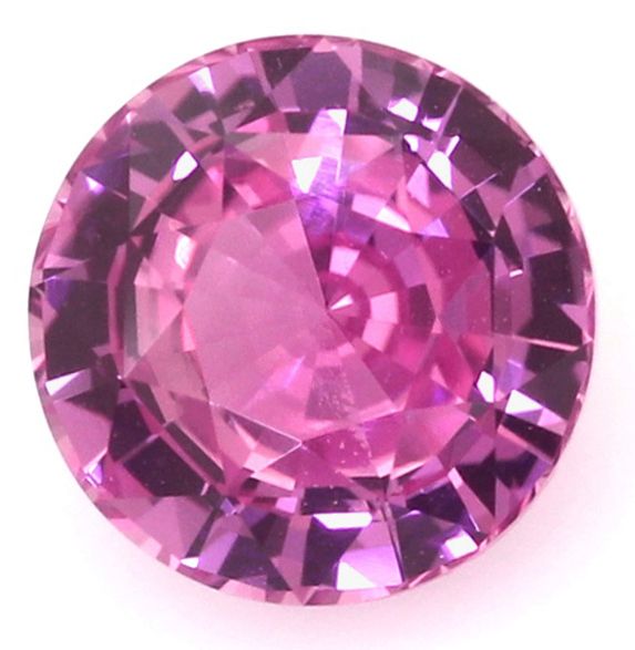 Szafir 1,00 ct, różowy, szlif okrągły