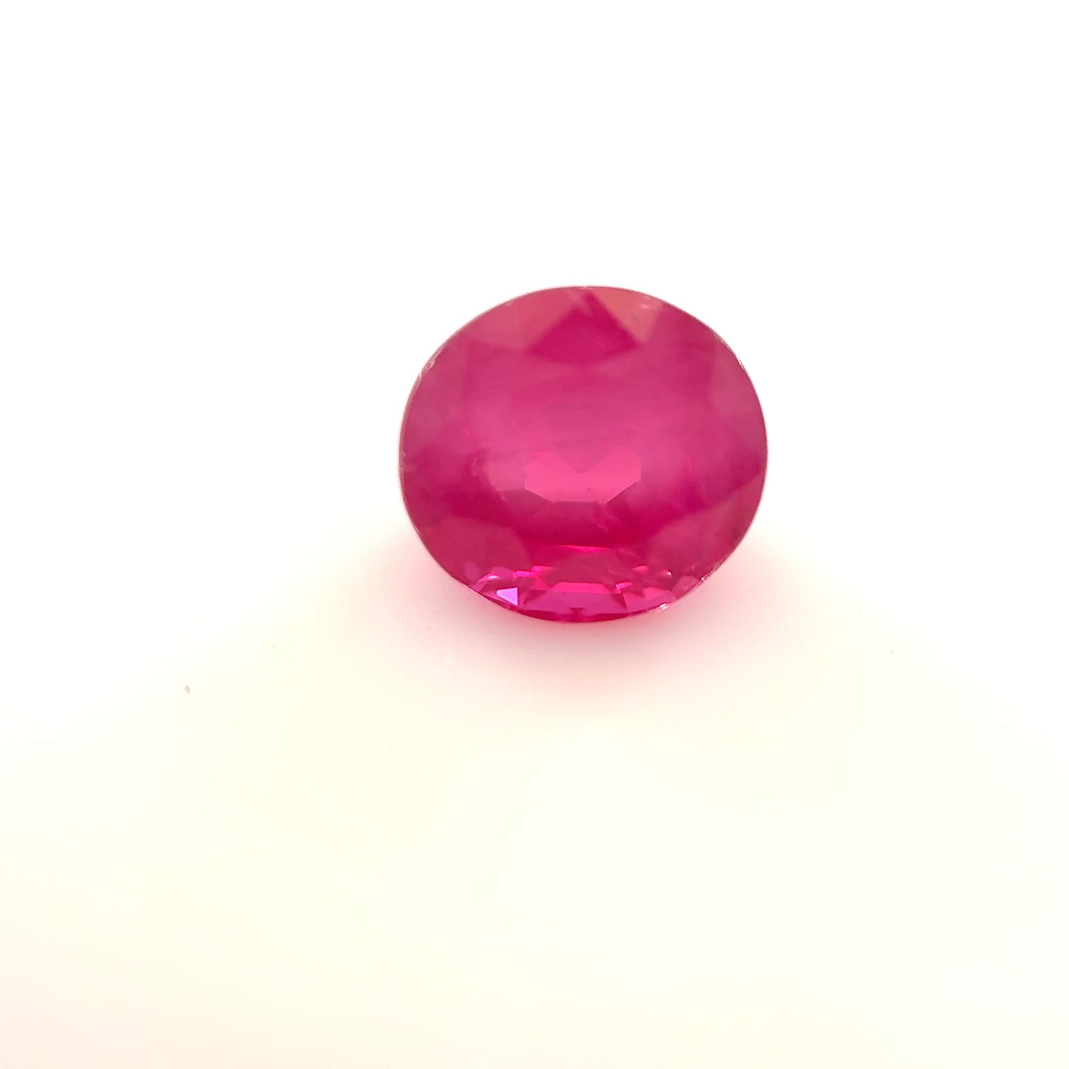 Rubin 1,25 ct, czerwony, szlif owalny