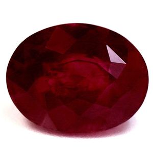 Rubin 5,10 ct, czerwony, szlif owalny