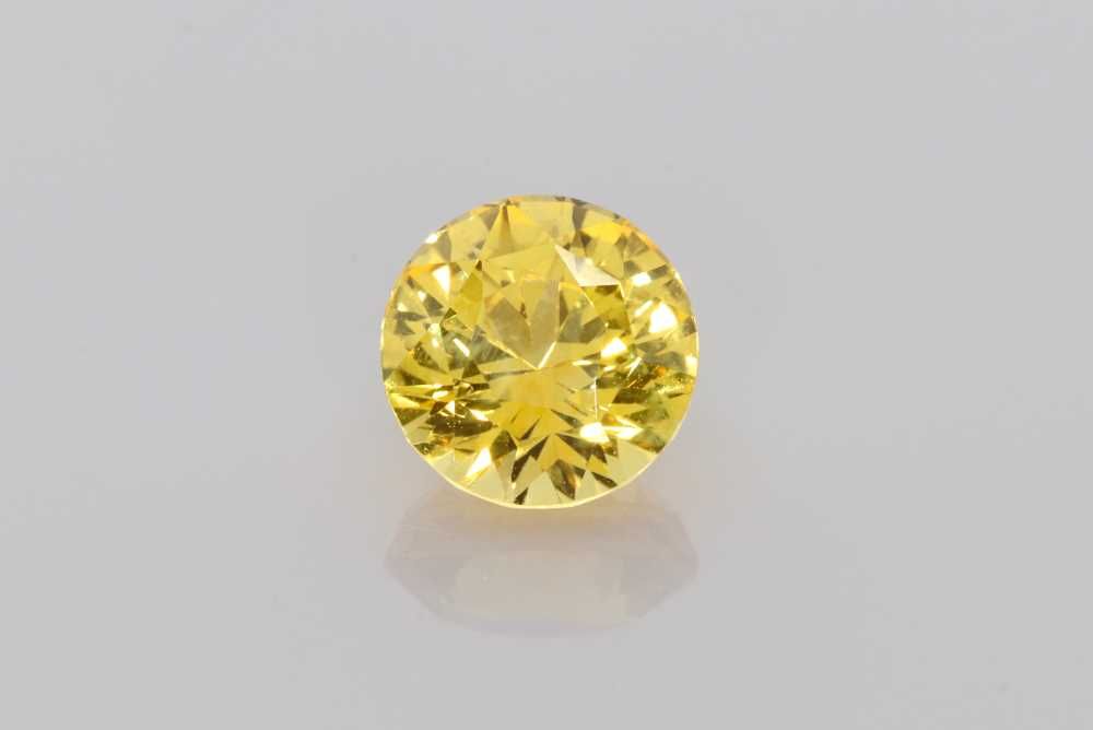 Szafir 2,95 ct, żółty, szlif okrągły