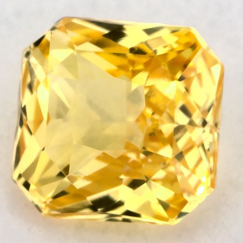 Szafir 1,05 ct, żółty, szlif radiant