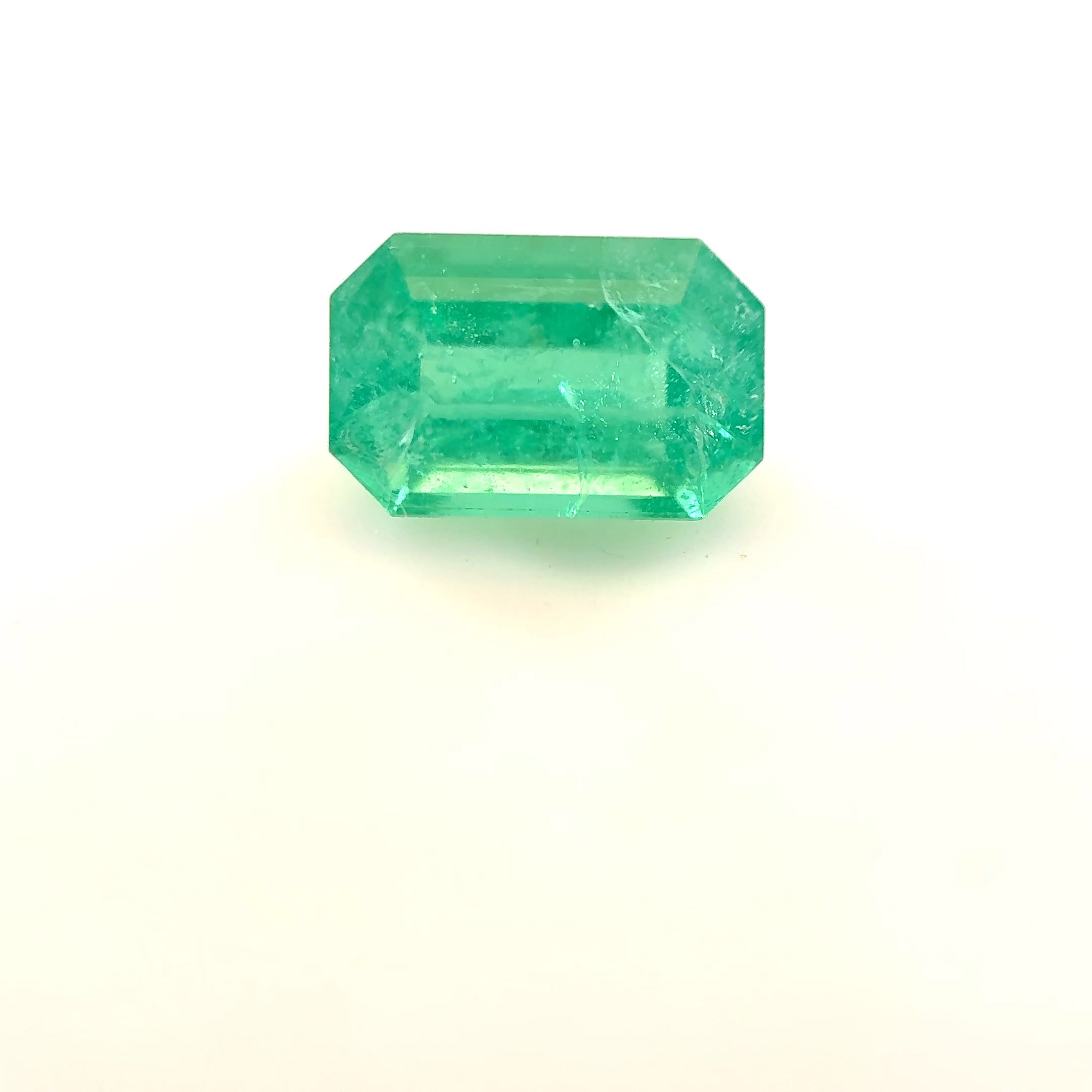 Szmaragd 1,11 ct, zielony, szlif szmaragdowy
