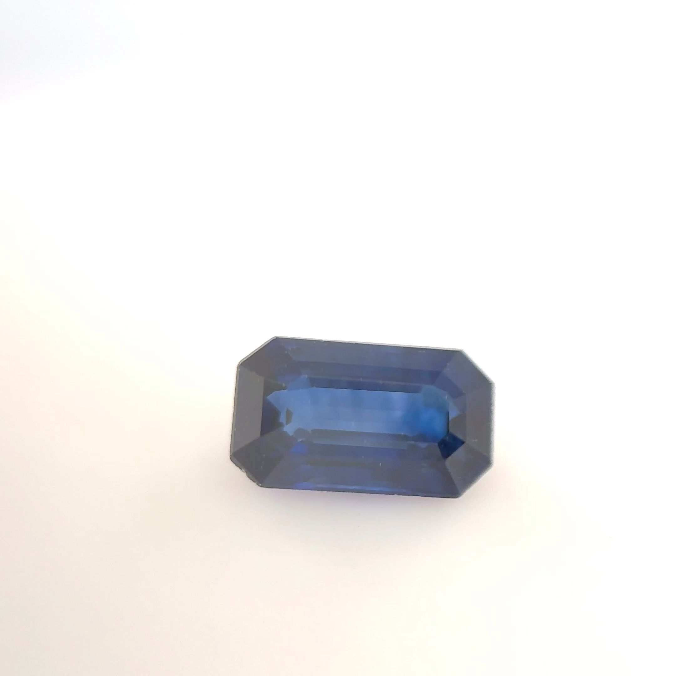 Szafir 1,12 ct, niebieski, szlif szmaragdowy