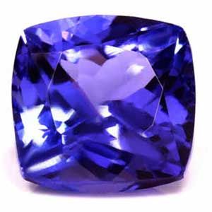 Tanzanit 1,77 ct, niebieski, szlif cushion