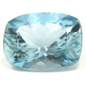 Akwamaryn 3,93 ct, niebieski, szlif cushion