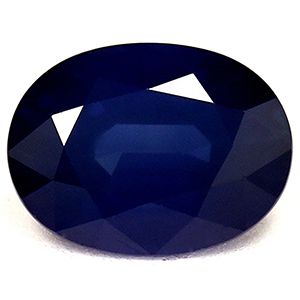 SAPPHIRE FACETED 1.61ct BLUE Deep Blue SI THAILAND HEATED