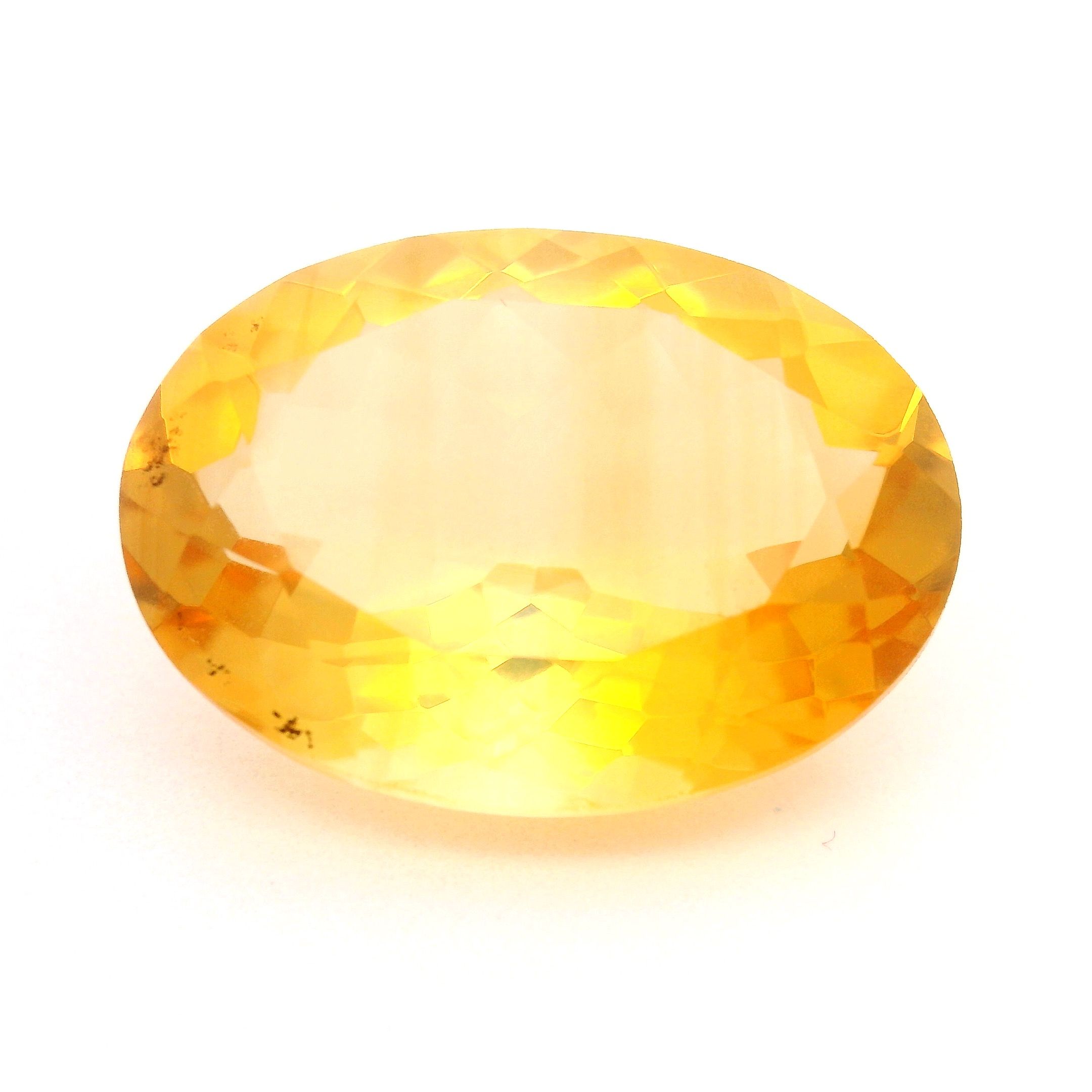 CITRINE FACETED 11.37ct YELLOW Medium Intense EC BRAZIL NONE