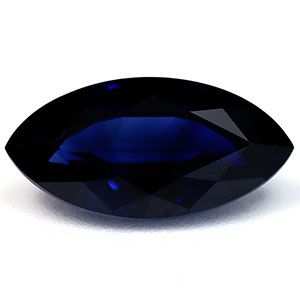 Szafir 2,52 ct, niebieski, szlif markiza