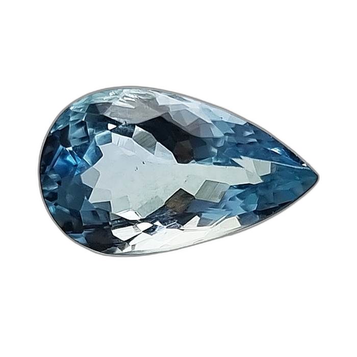 AQUAMARINE FACETED 2.4ct BLUE BLUE EC INDIA NONE