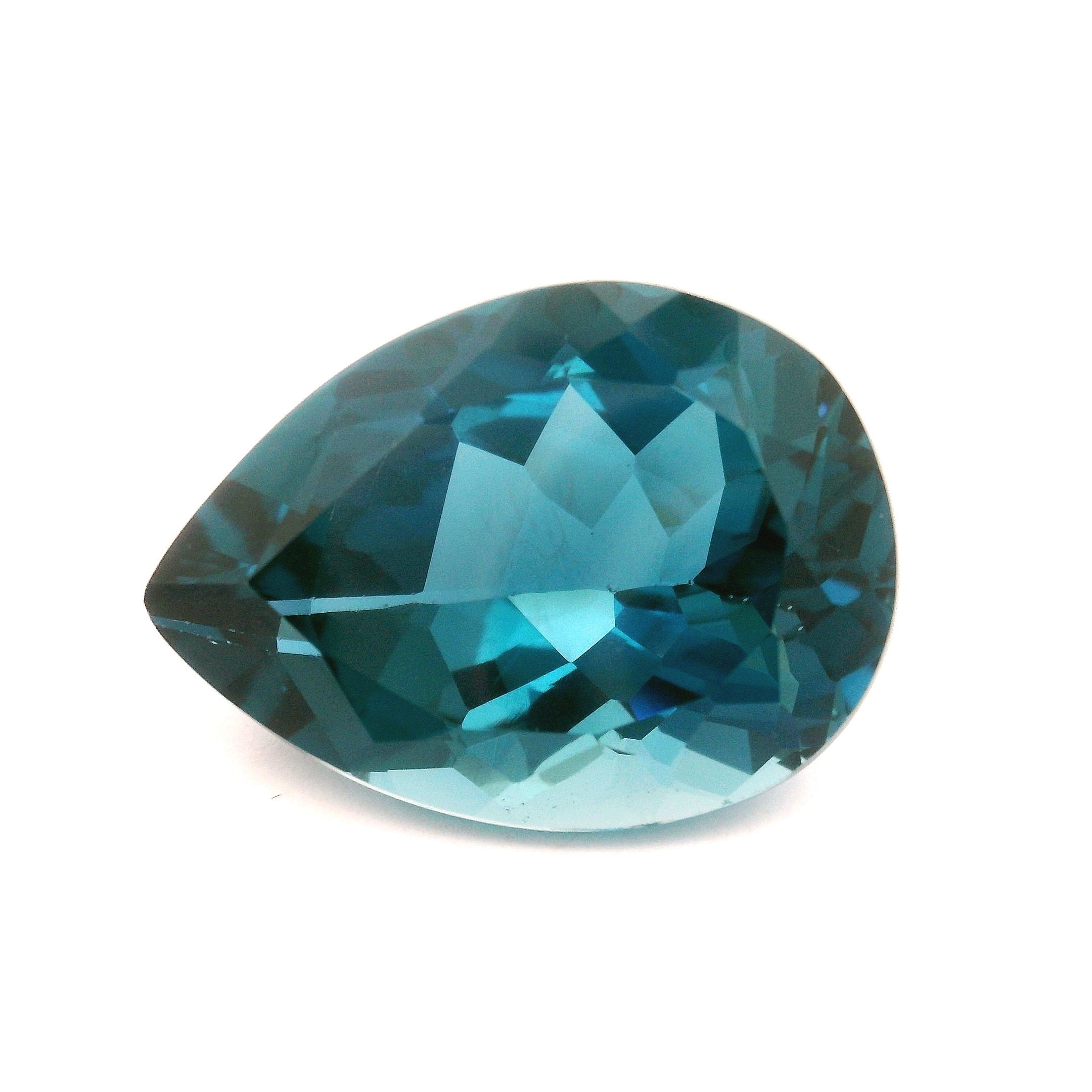 Topaz 18,92 ct, niebieski, szlif gruszka
