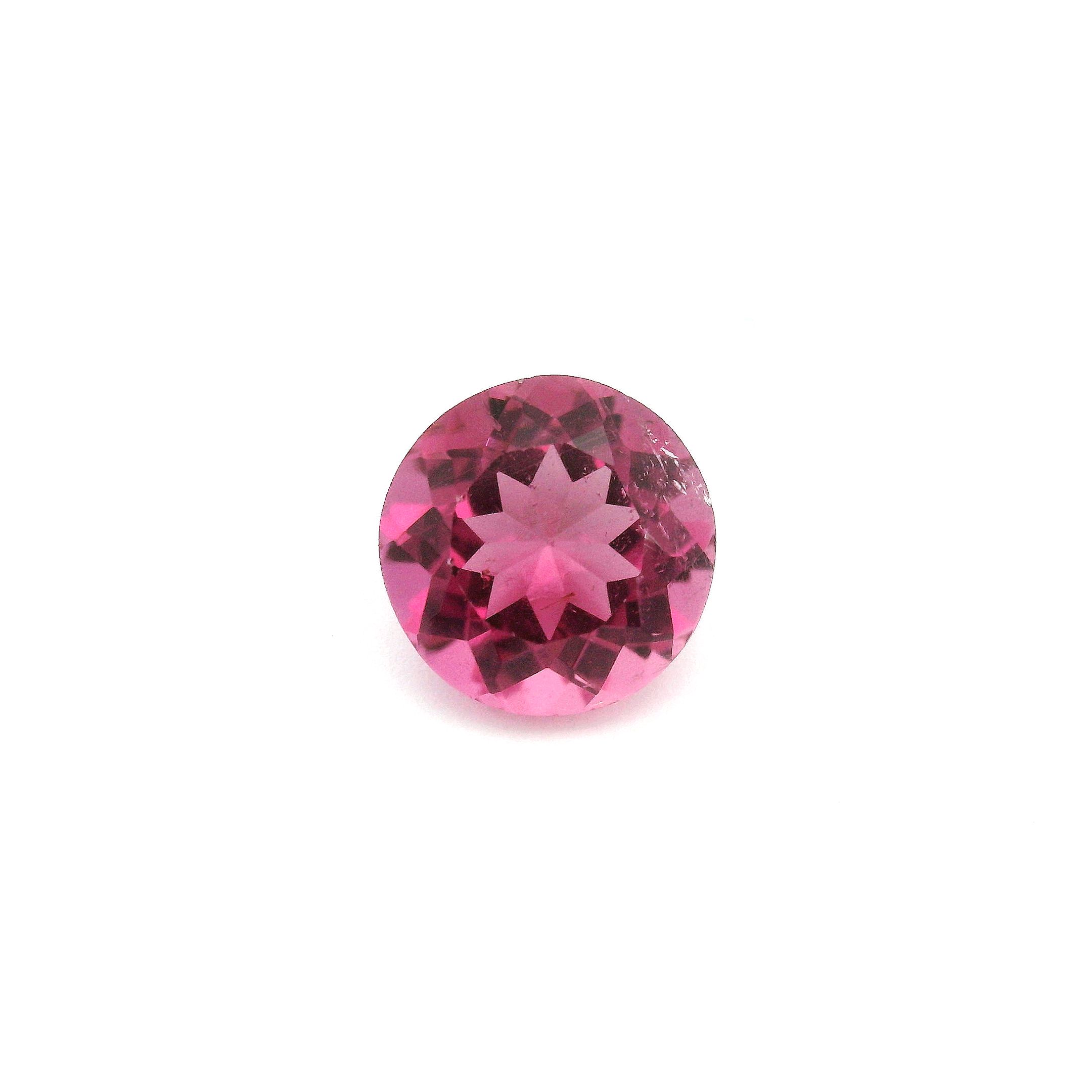 Turmalin 1,35 ct, różowy, szlif okrągły