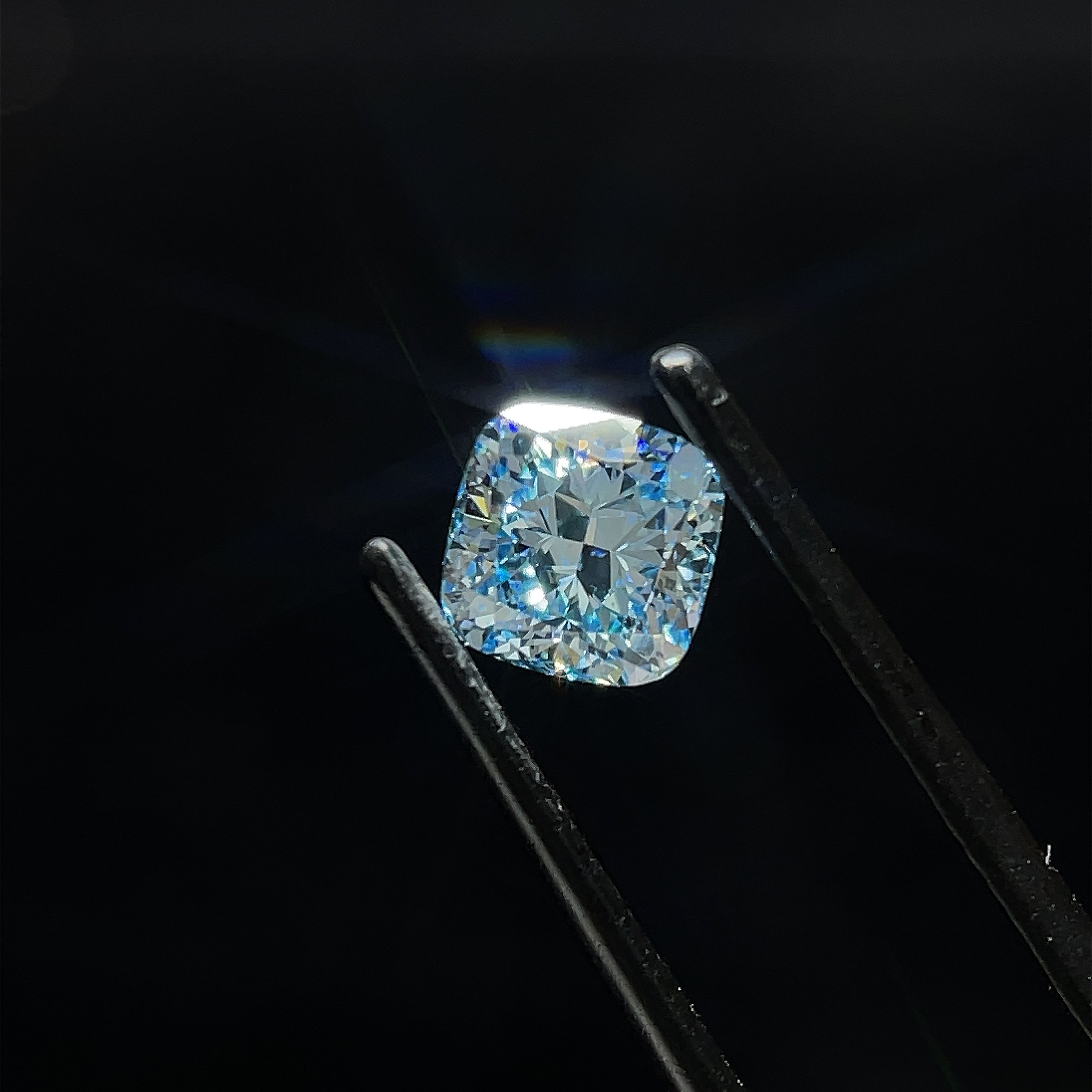 1.1 CT Fancy Intense Blue CUSHION BRILLIANT