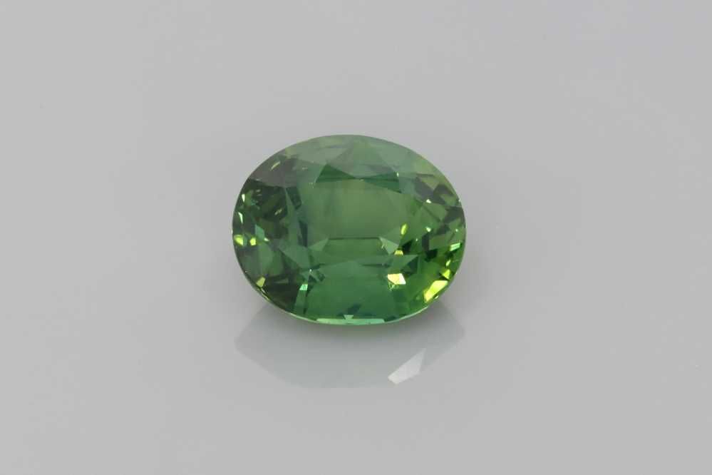 2.52 Carat Vivid Green Oval Sapphire