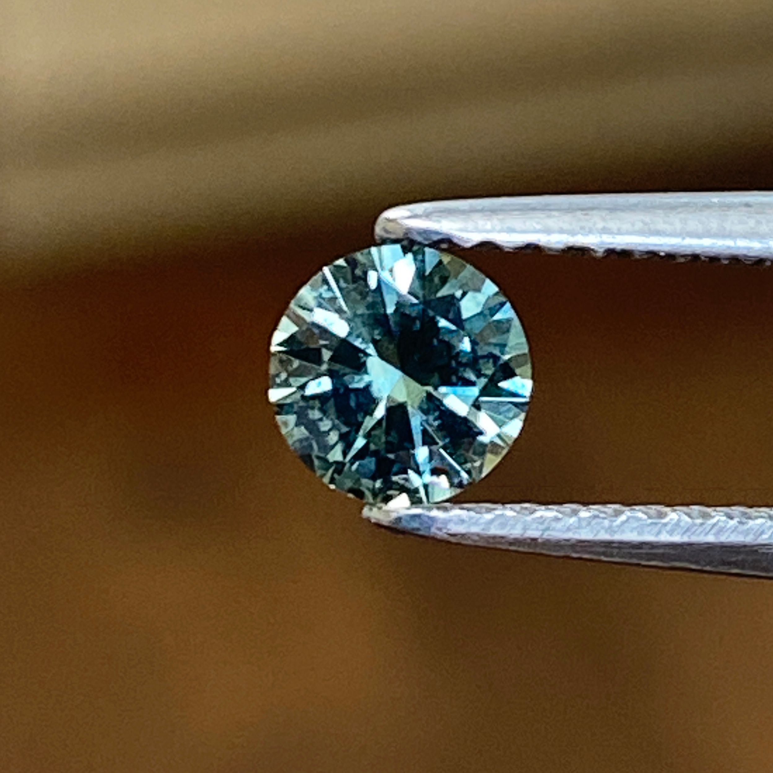 SAPPHIRE FACETED 0.64ct GREEN Green EC UNITEDSTATES HEATED