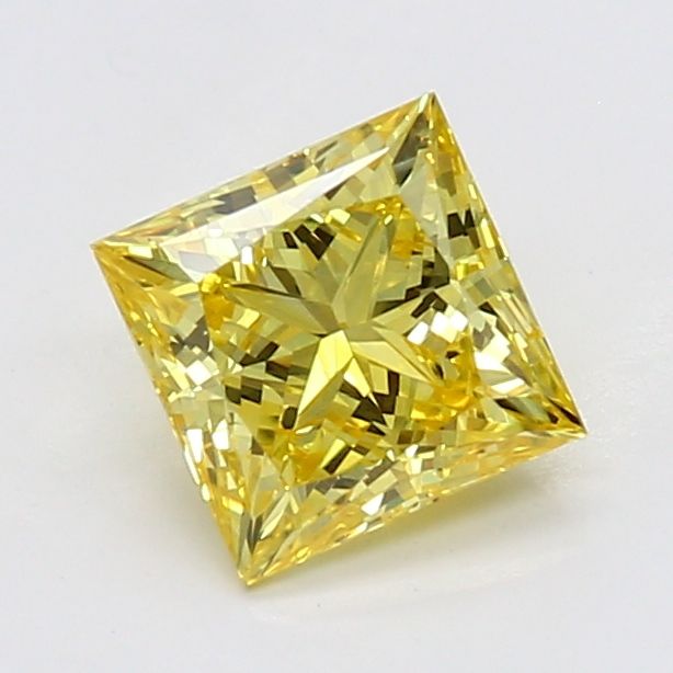 0.62 CT Fancy Vivid Yellow PRINCESS