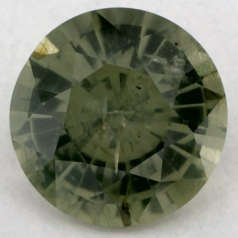 Szafir 3,14 ct, zielony, szlif okrągły