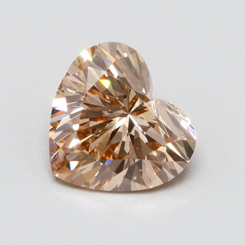 0.43 CT Fancy Intense Yellowish Orange HEART