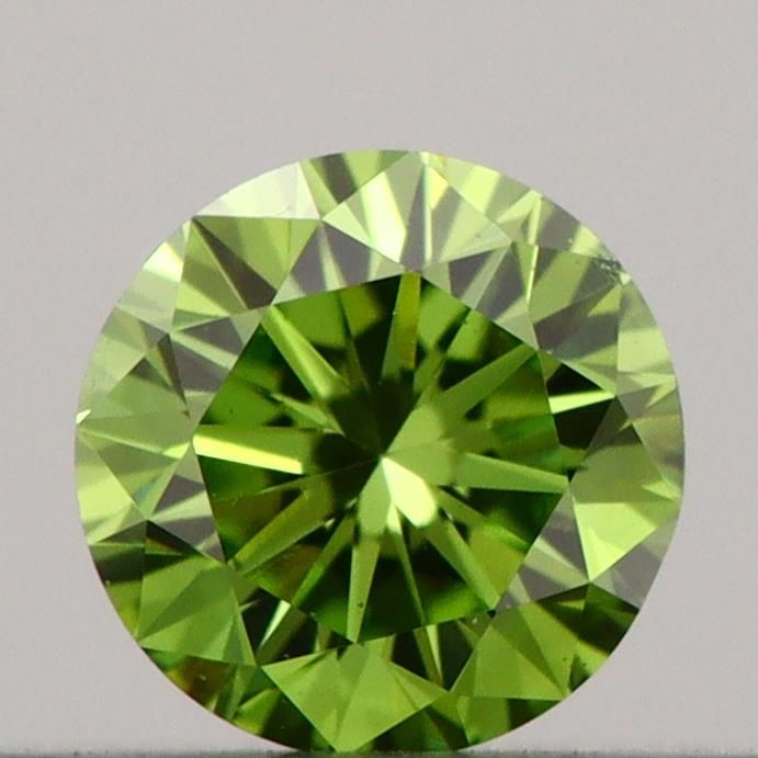0.18 CT Fancy Vivid Green ROUND