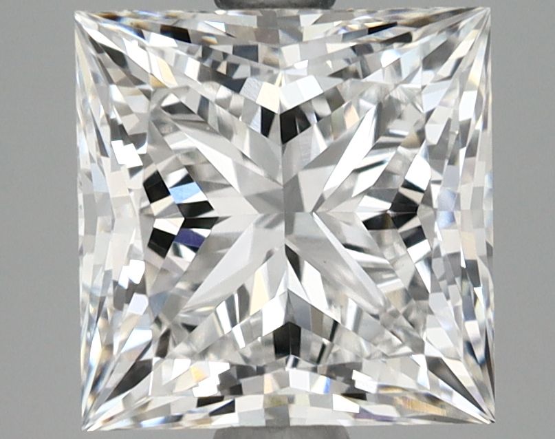 2.53-carat princess diamond with E color, null cut, and VS1 clarity.