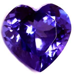 Tanzanit 2,12 ct, niebieski, szlif serce