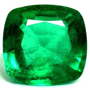 Szmaragd 1,72 ct, zielony, szlif cushion