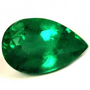 Szmaragd 1,75 ct, zielony, szlif gruszka