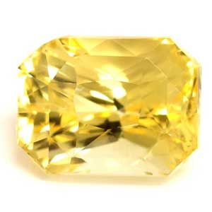 Szafir 2,10 ct, żółty, szlif szmaragdowy