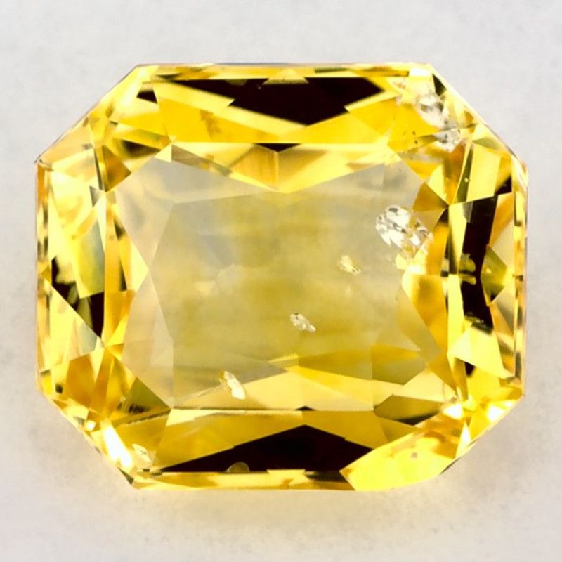 Szafir 1,46 ct, żółty, szlif radiant