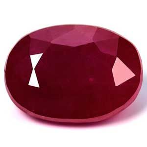 Rubin 4,42 ct, czerwony, szlif owalny