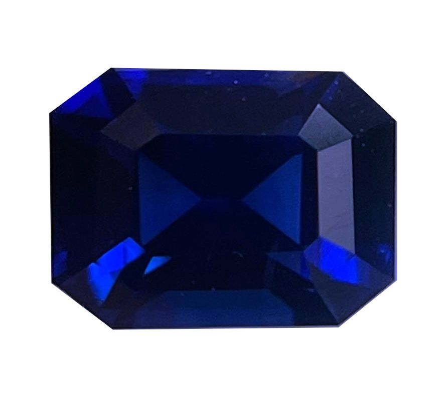Szafir 1,17 ct, niebieski, szlif szmaragdowy