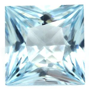 Akwamaryn 2,68 ct, niebieski, szlif kwadratowy