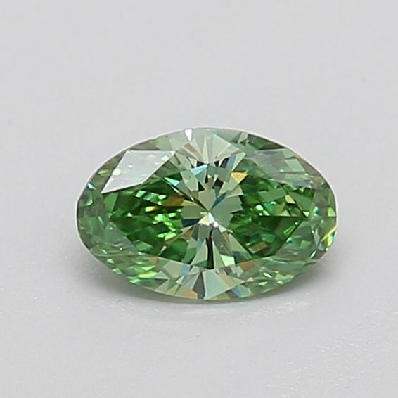 0.37 CT Fancy Vivid Green OVAL