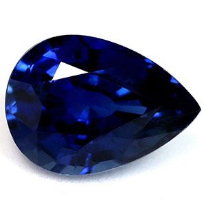 Szafir 1,00 ct, niebieski, szlif gruszka