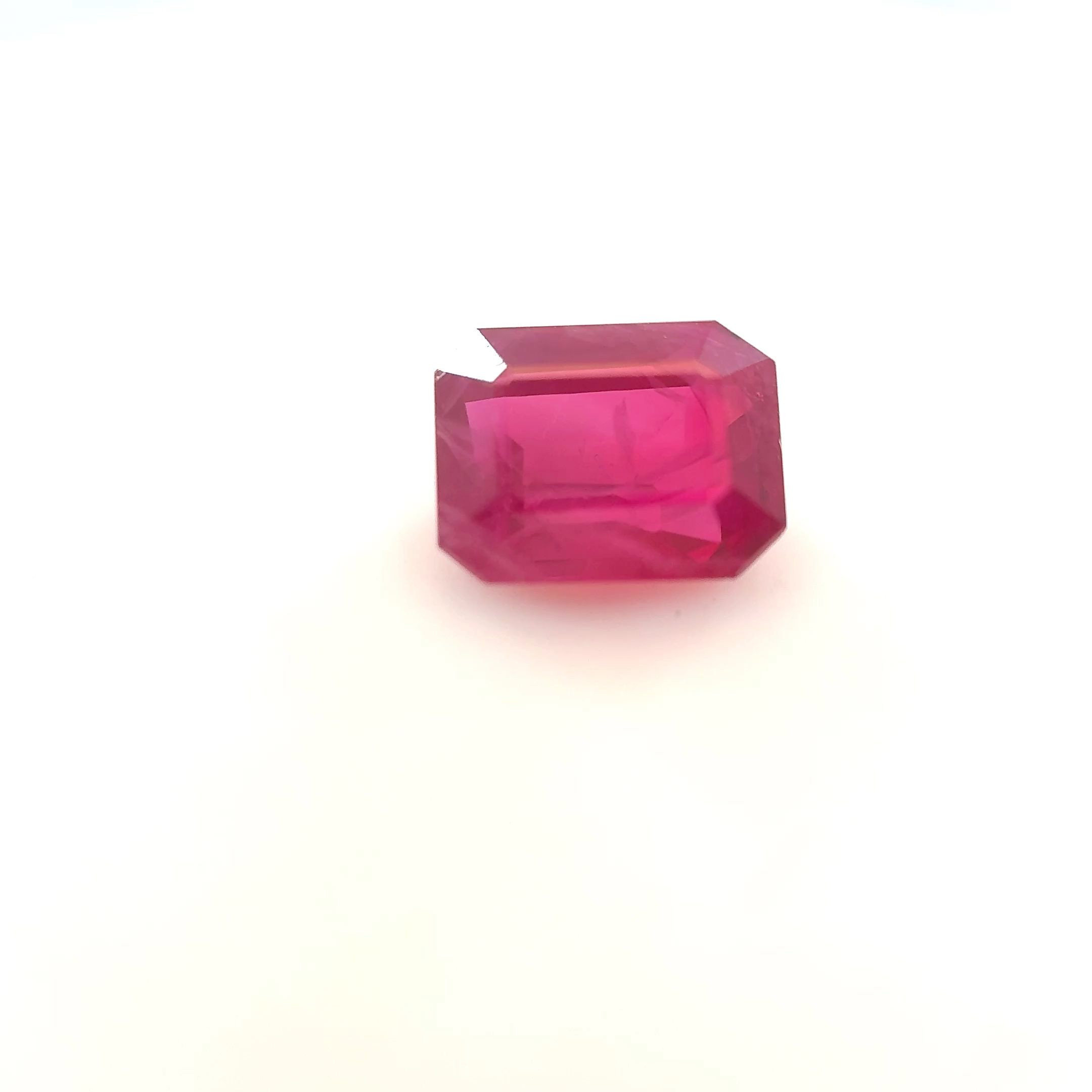 Rubin 1,19 ct, czerwony, szlif szmaragdowy