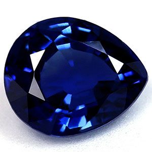 Szafir 1,01 ct, niebieski, szlif gruszka