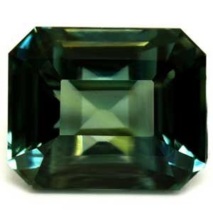Szafir 1,07 ct, morski, szlif szmaragdowy