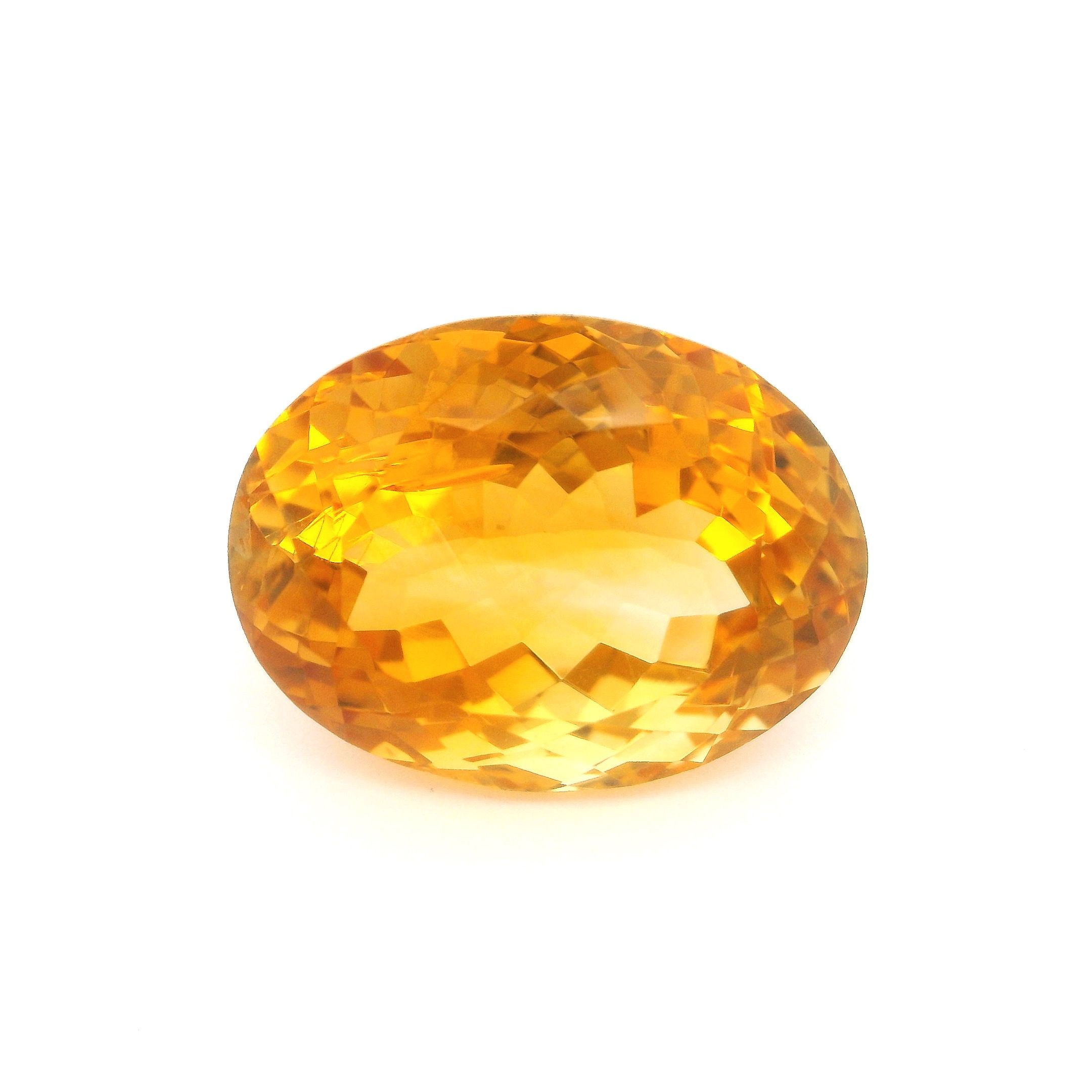 Cytryn 13,47 ct, żółty, szlif owalny