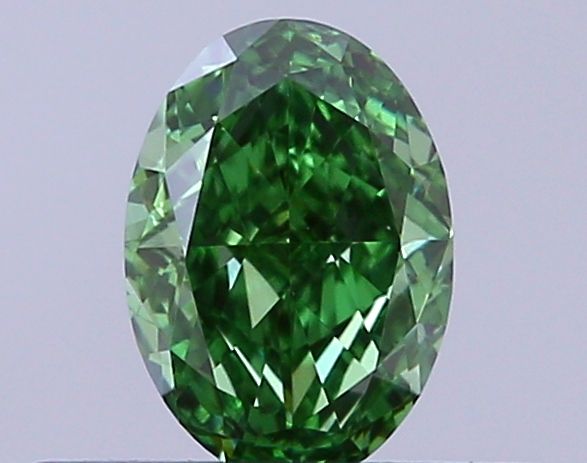 0.35 CT Fancy Vivid Green OVAL
