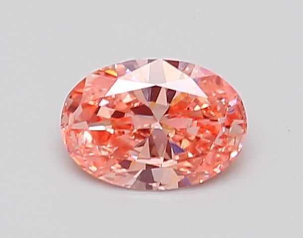 0.83 CT Fancy Intense Orangey Pink OVAL