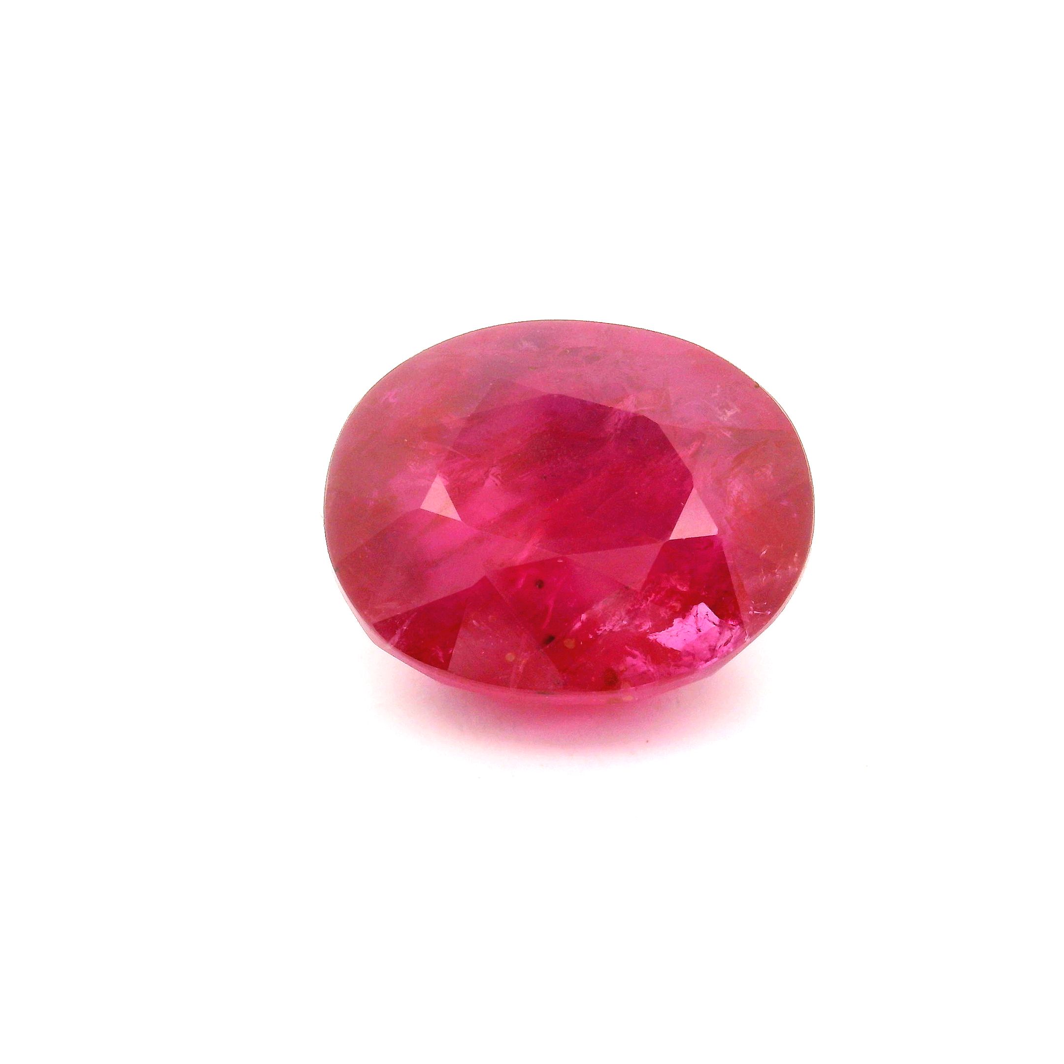 Rubin 14,14 ct, czerwony, szlif owalny